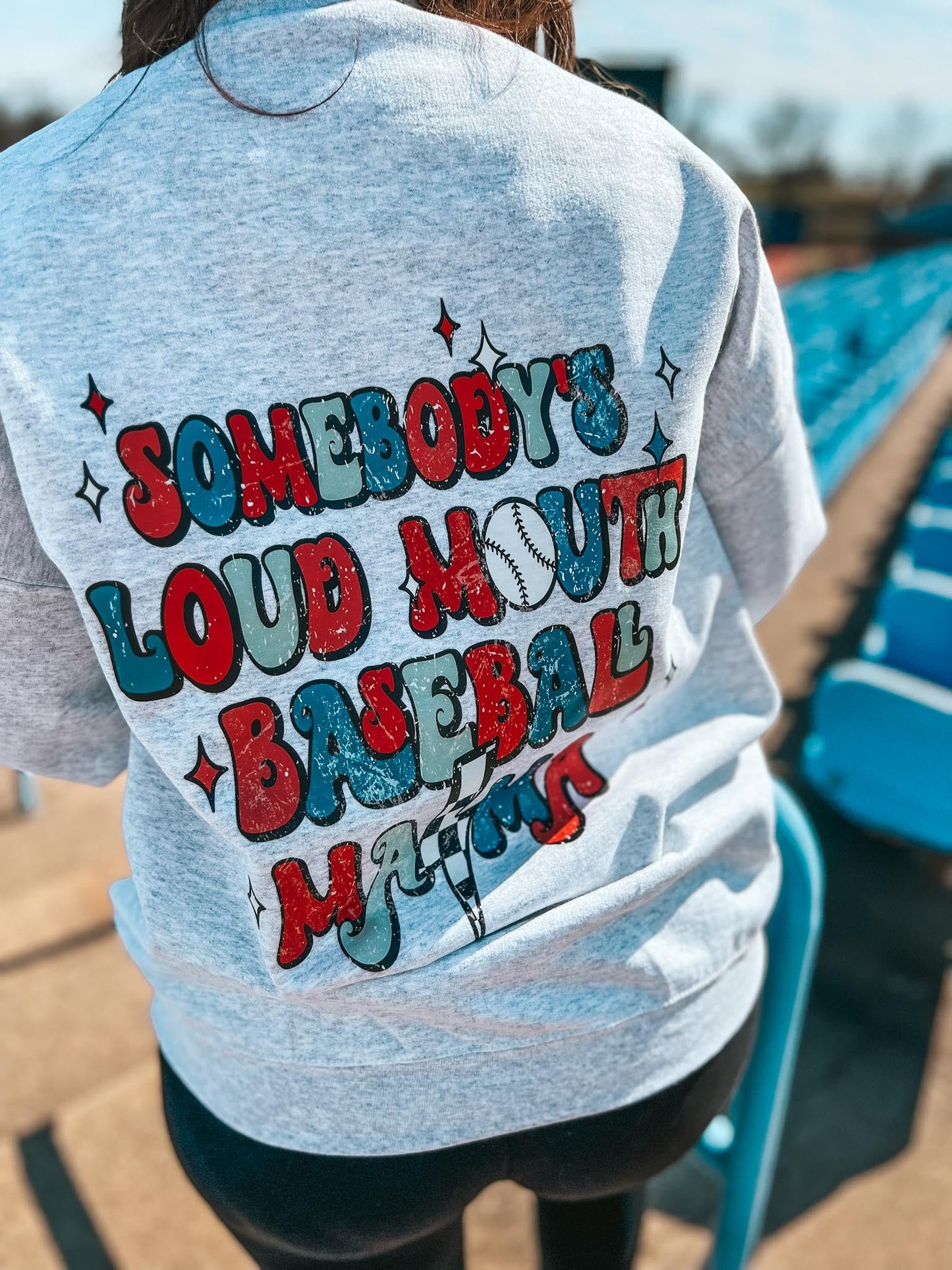 Someones Loud Mouth Baseball Mama Sweatshirt