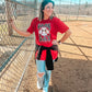 RED BASEBALL GAMEDAY TEE