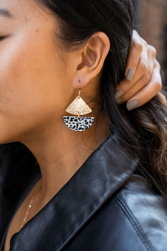 Ava Black Dot Earrings