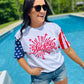 America Firework Stars And Stripes Puff Tee