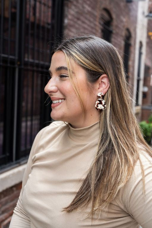 Penny Cowhide Earrings