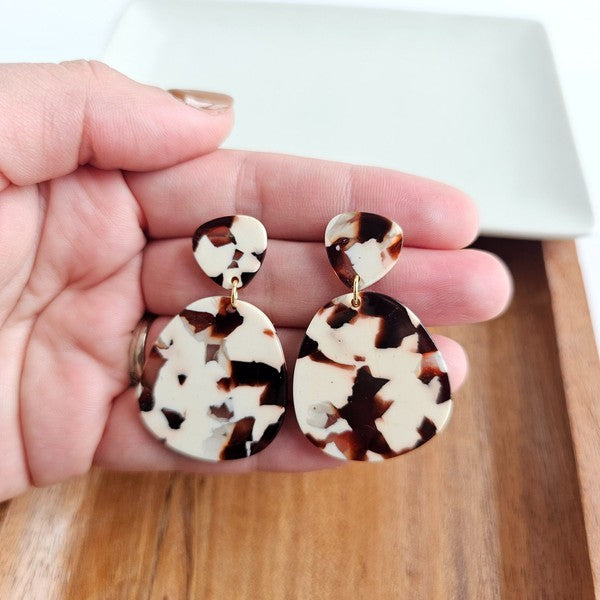 Penny Cowhide Earrings