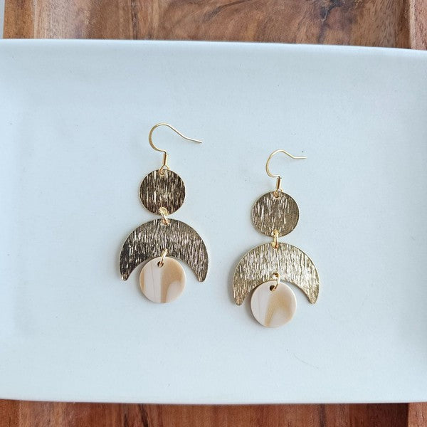 Eclipse Golden Ivory Earrings