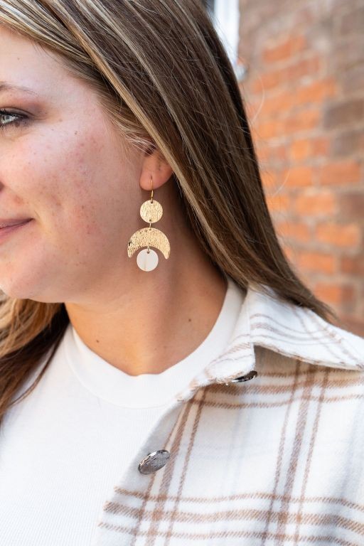 Eclipse Golden Ivory Earrings