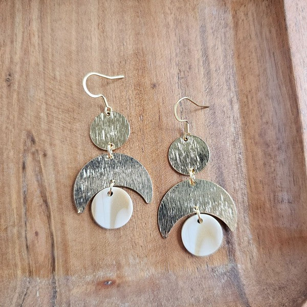 Eclipse Golden Ivory Earrings