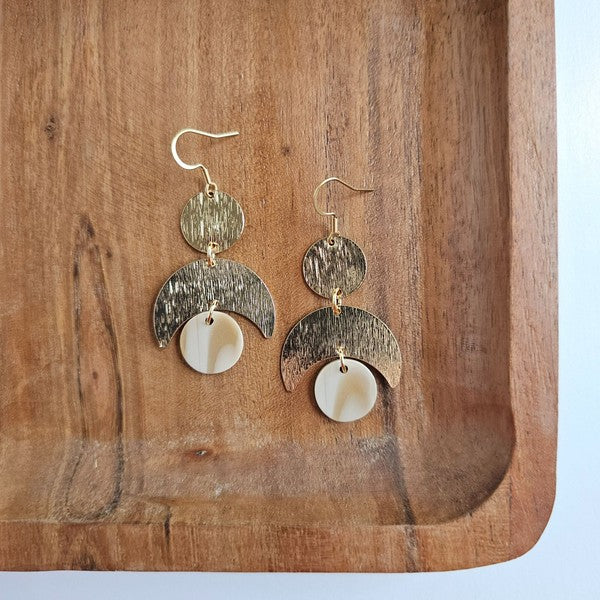 Eclipse Golden Ivory Earrings