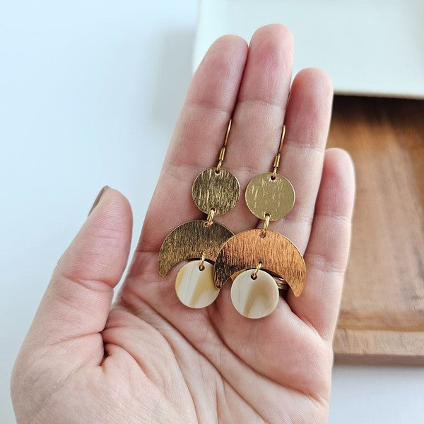 Eclipse Golden Ivory Earrings