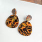 Penny Orange Sepia Earrings