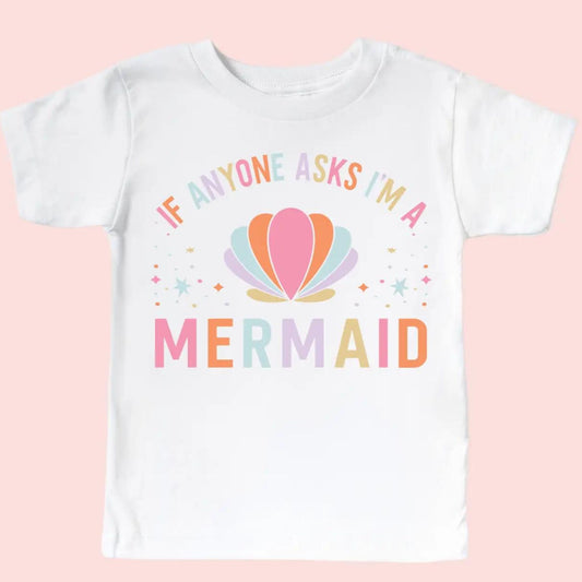 If Anyone Asks Mermaid Summer Beach Toddler and Youth Shirt