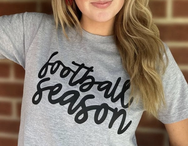 Cursive Football Season Tee