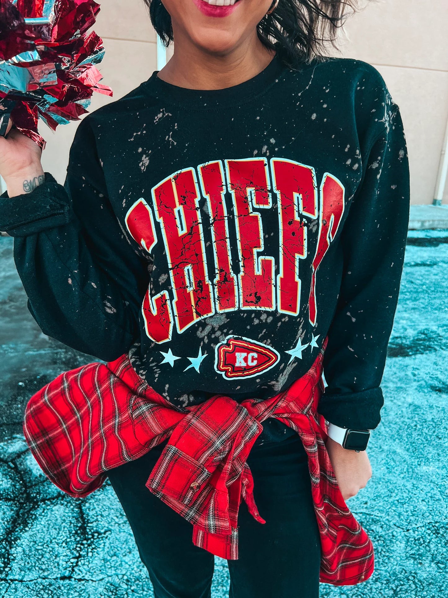 CHIEFS STARS BLEACHED SWEATSHIRT