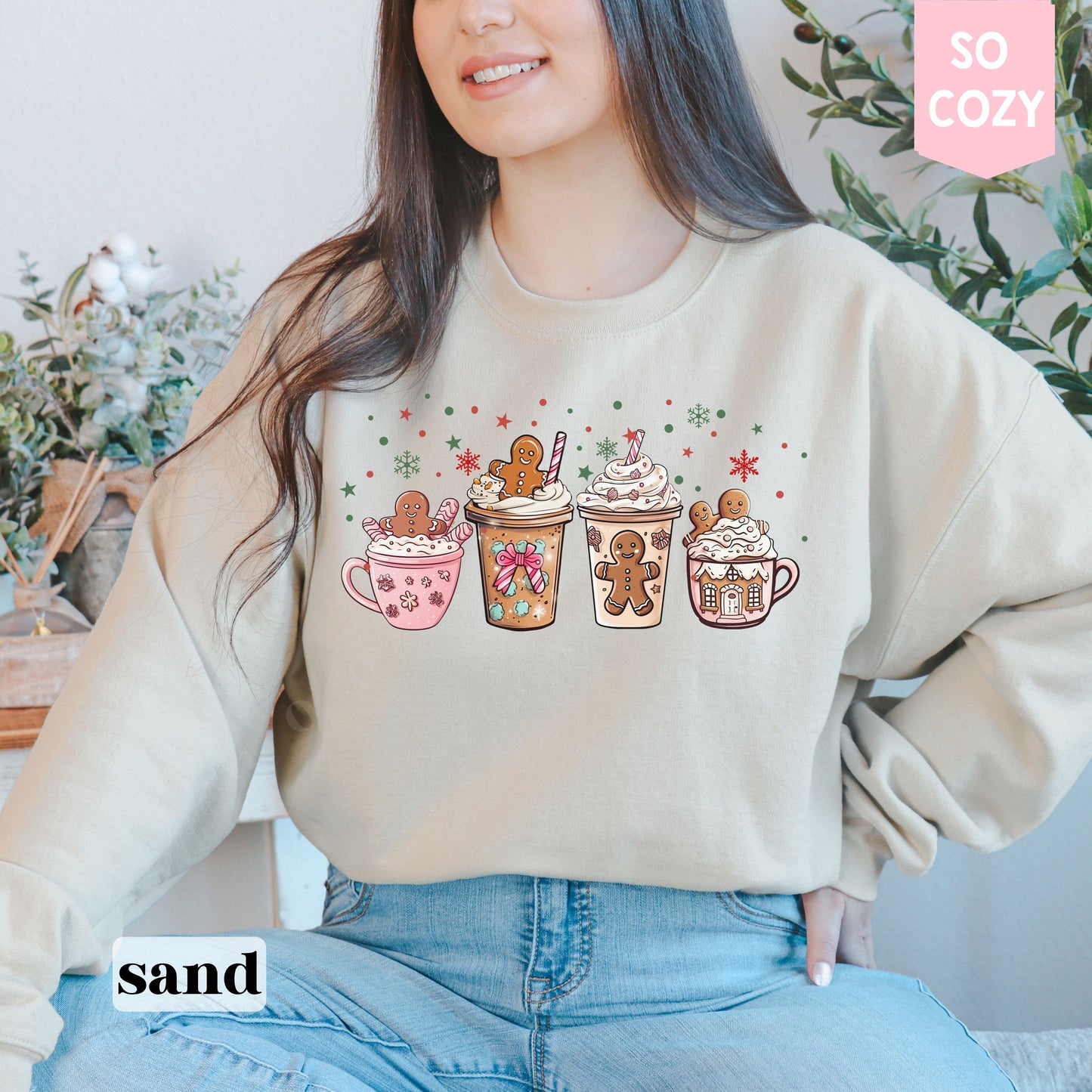 Gingerbread Coffee Christmas Sweatshirt