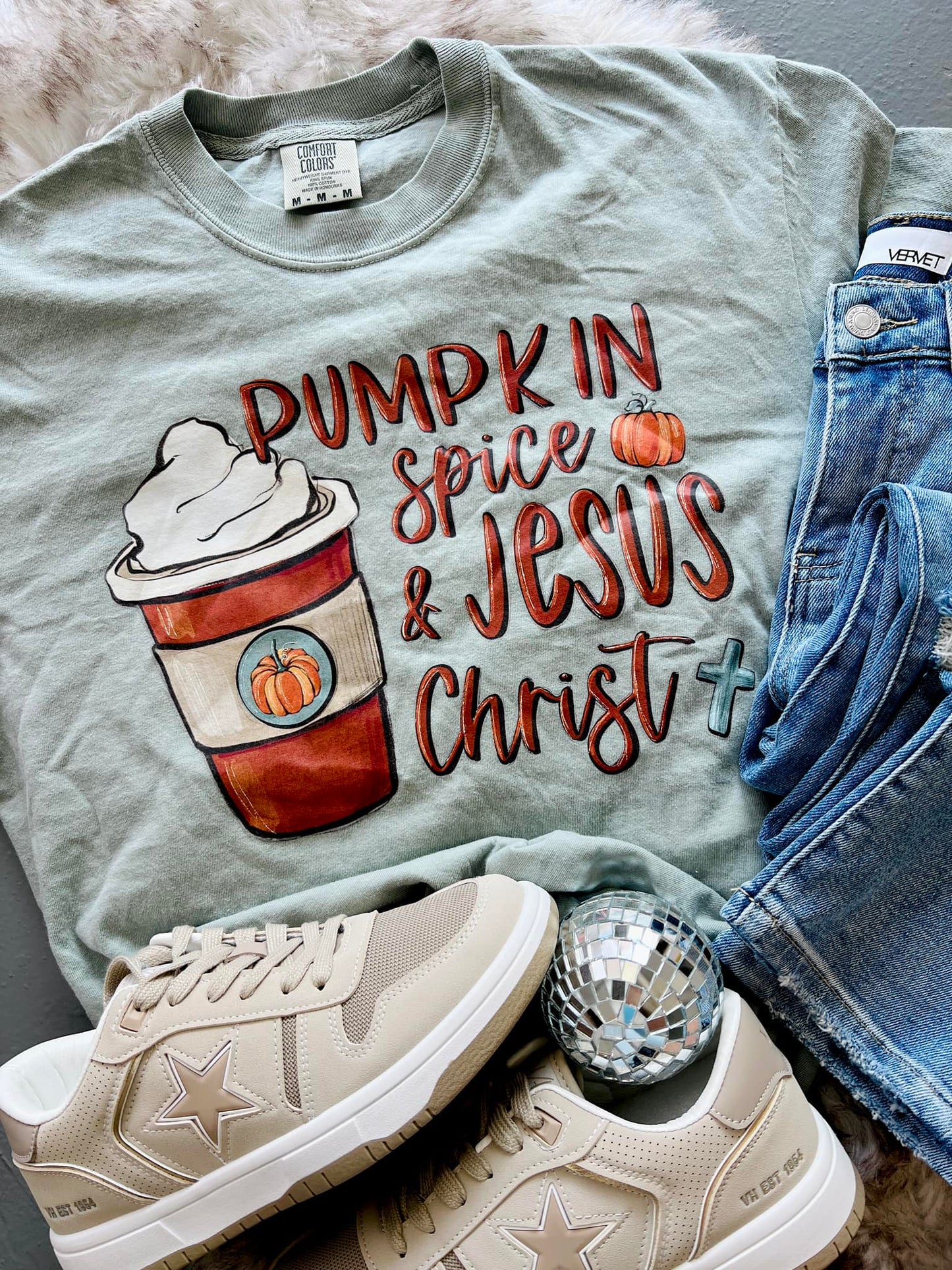 PUMPKIN SPICE AND JESUS CHRIST TEE