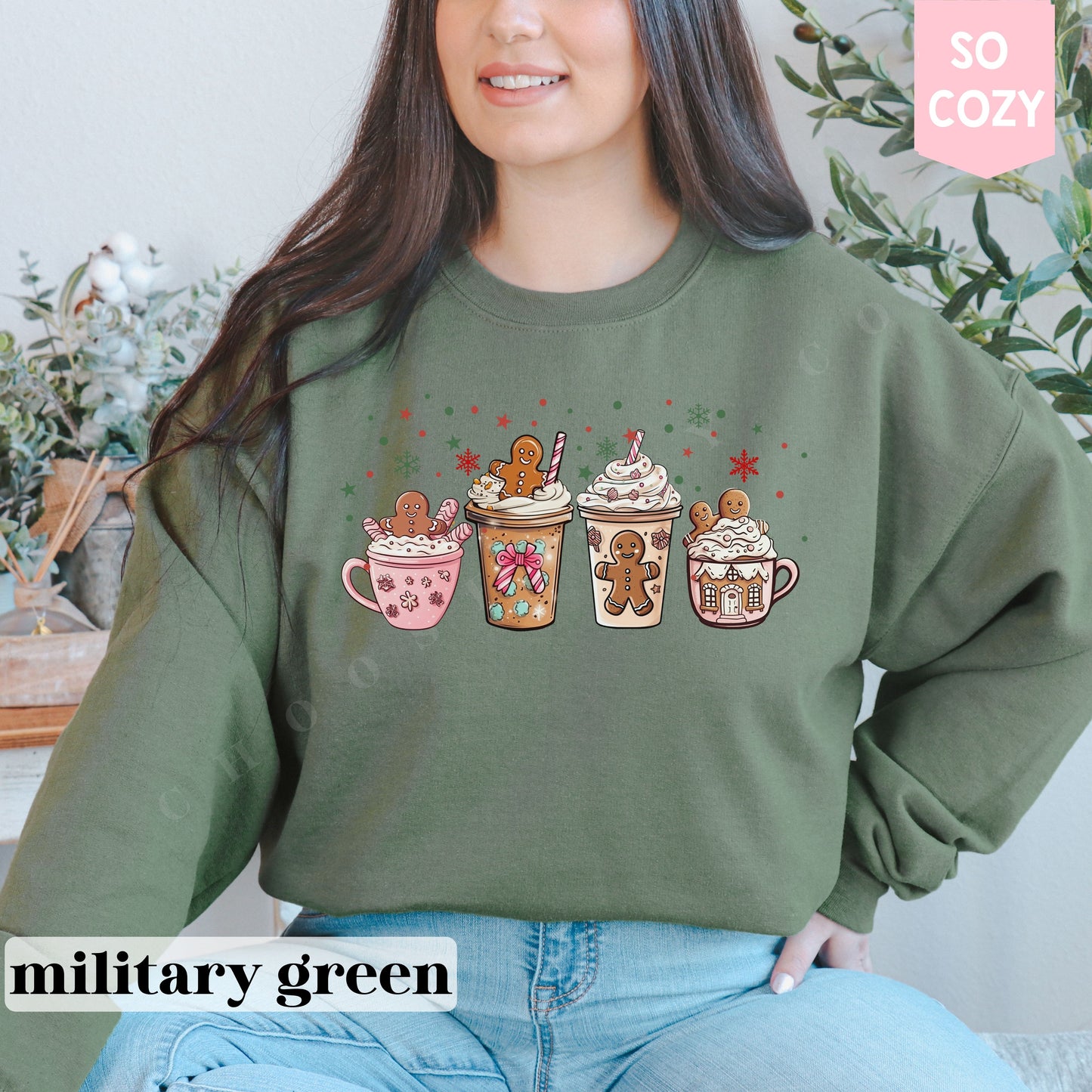 Gingerbread Coffee Christmas Sweatshirt