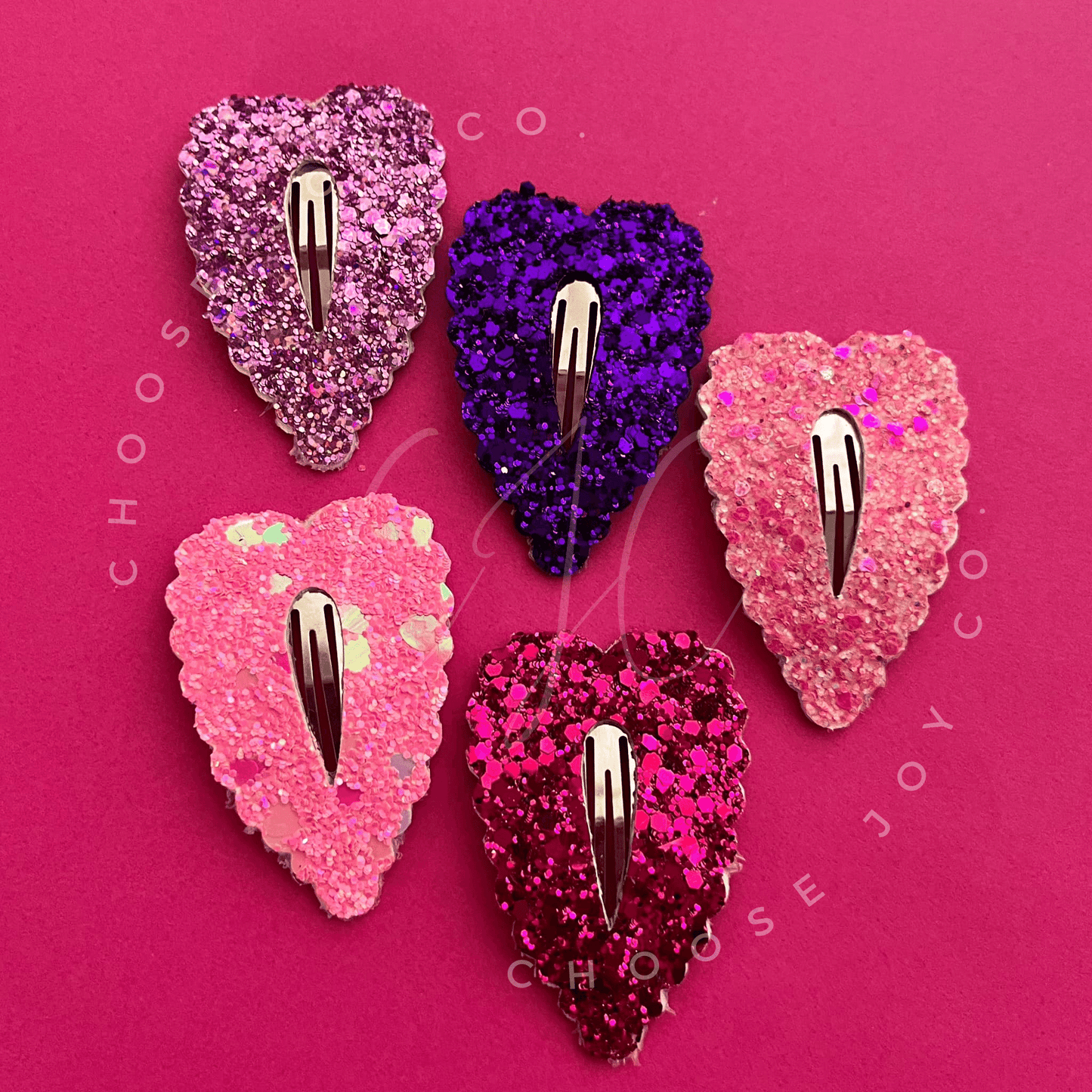 Heart Shaped Snap Clips