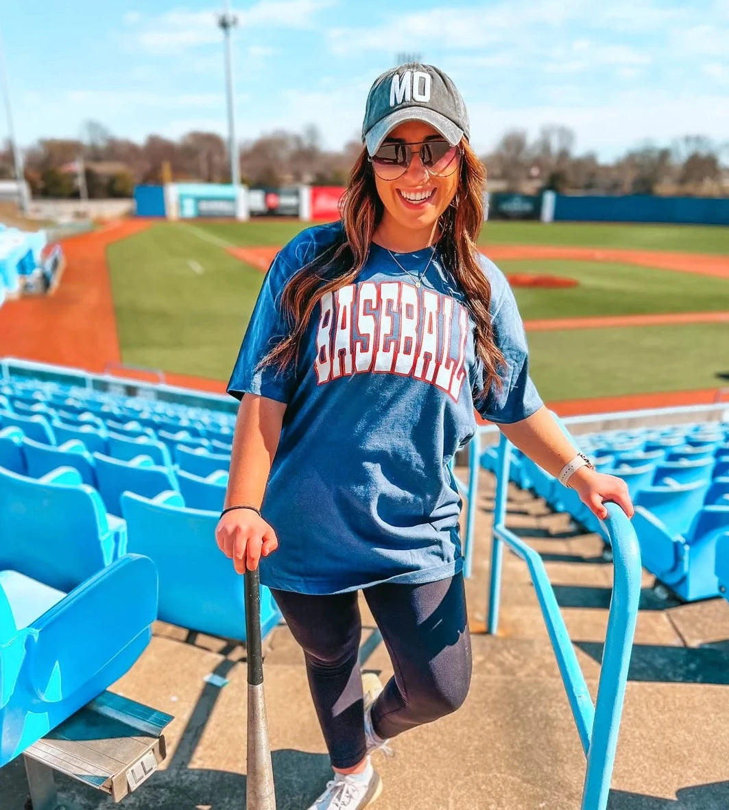 OVERSIZED FONT BASEBALL TEE