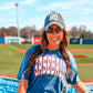 OVERSIZED FONT BASEBALL TEE