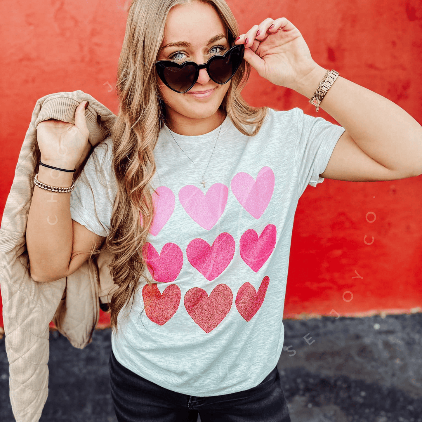 Glitter Hearts Tee