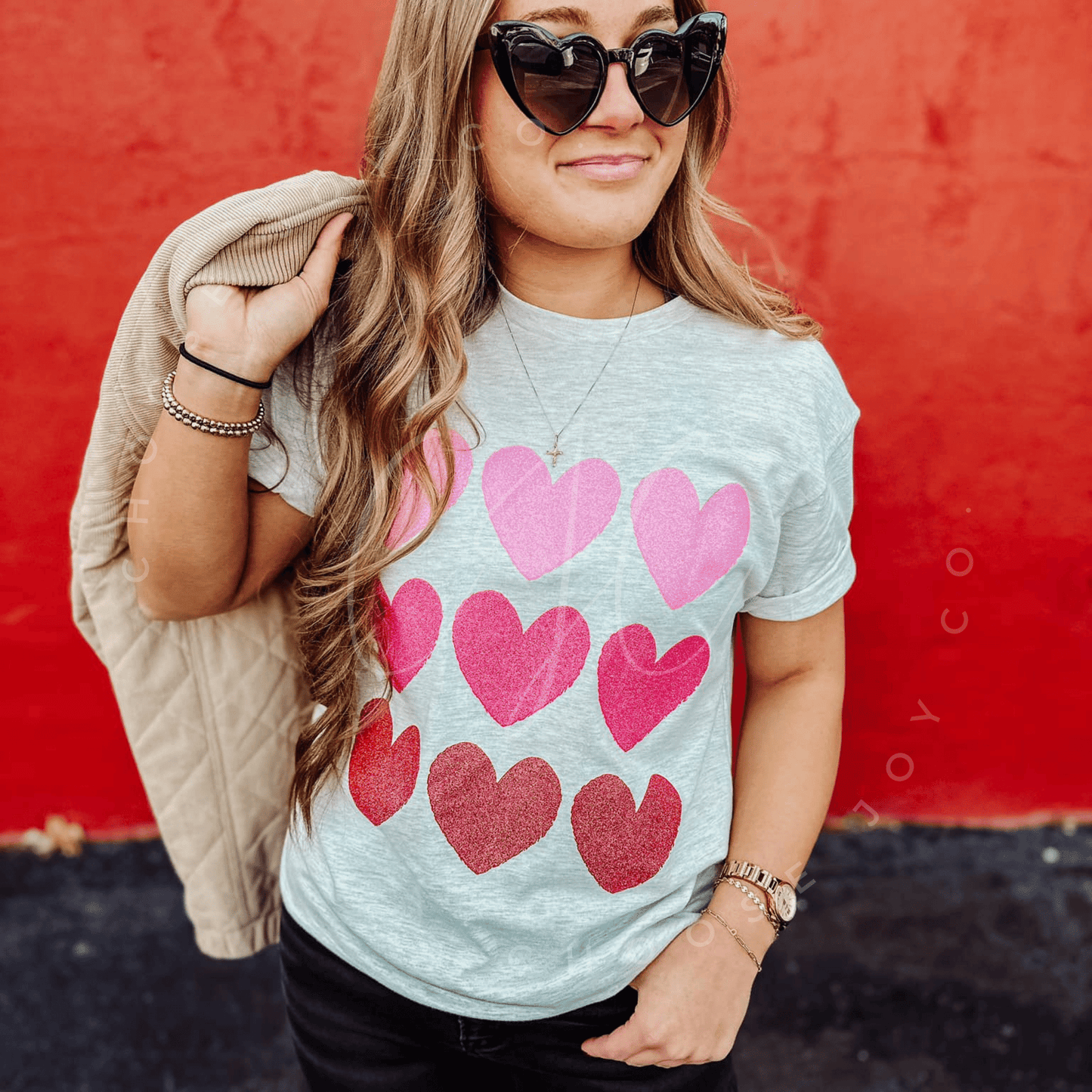 Glitter Hearts Tee