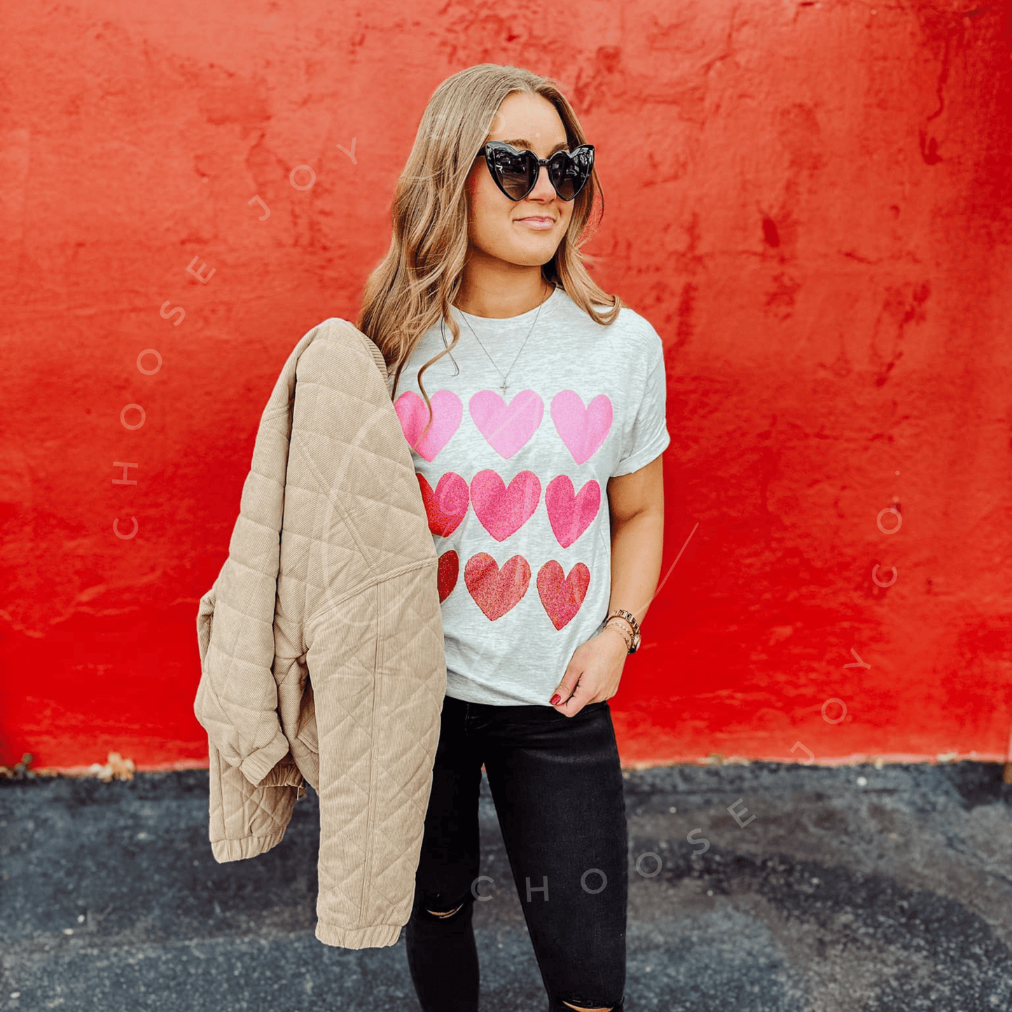 Glitter Hearts Tee