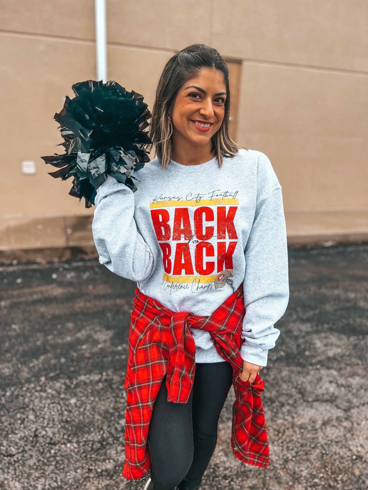 BACK TO BACK CHAMPS GREY SWEATSHIRT