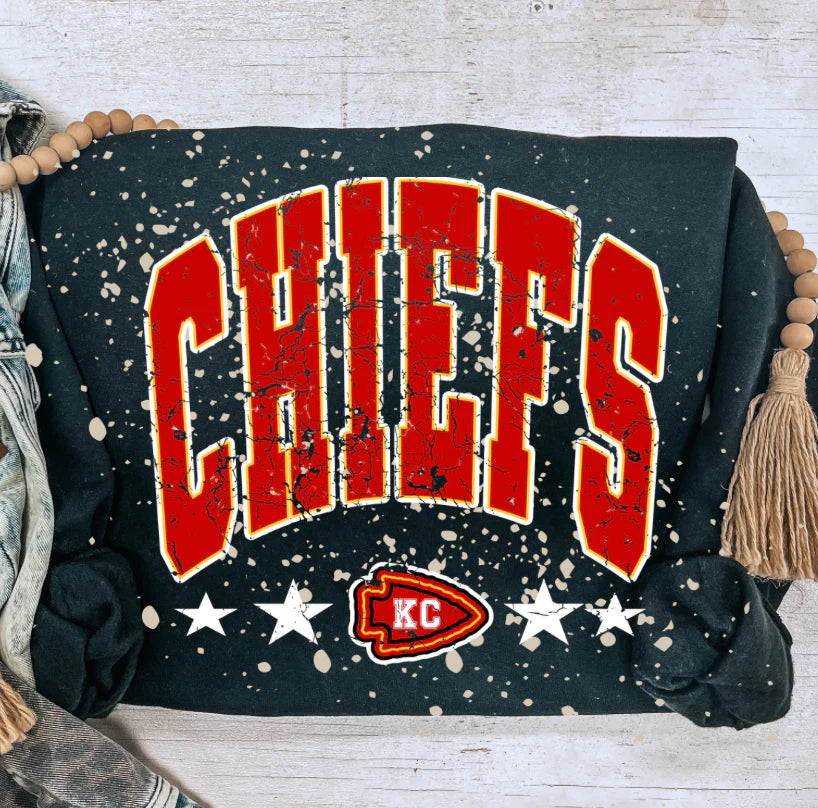 CHIEFS STARS BLEACHED SWEATSHIRT