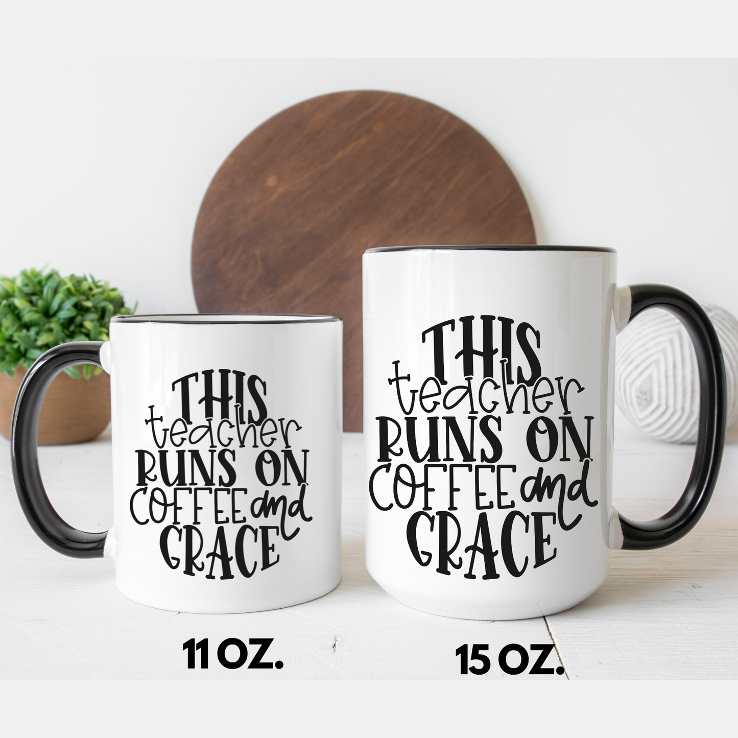 This Teacher Runs on Coffee and Grace Mug