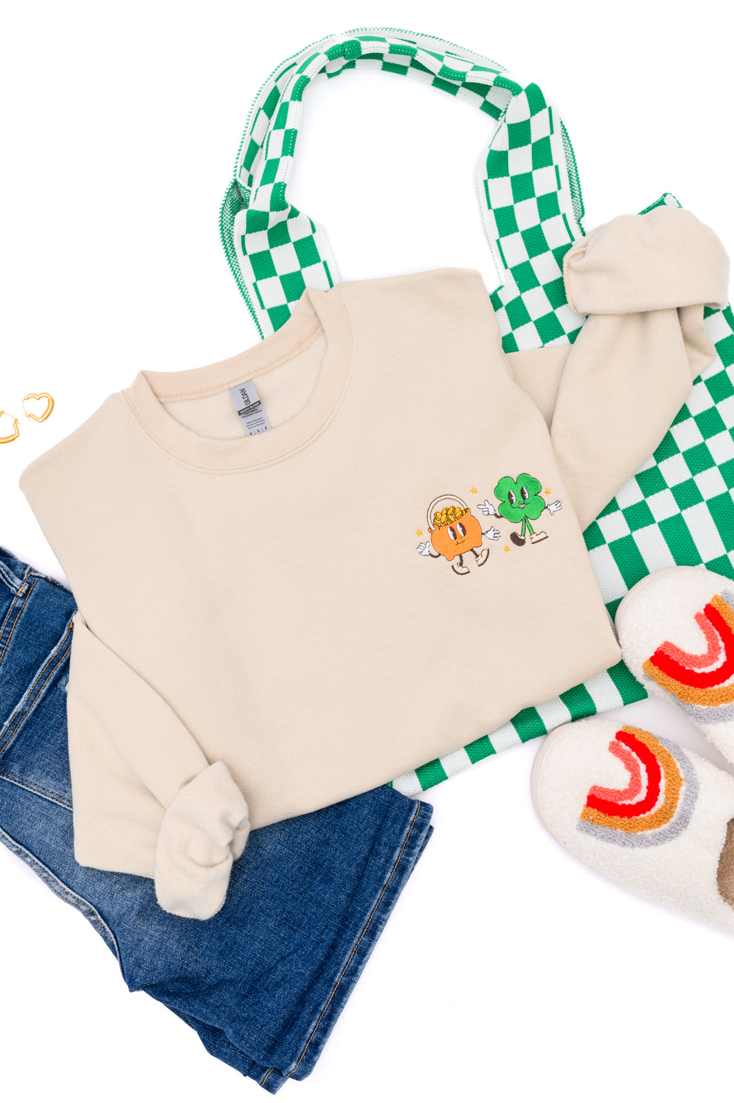 PREORDER: Pot of Gold Embroidered Sweatshirt