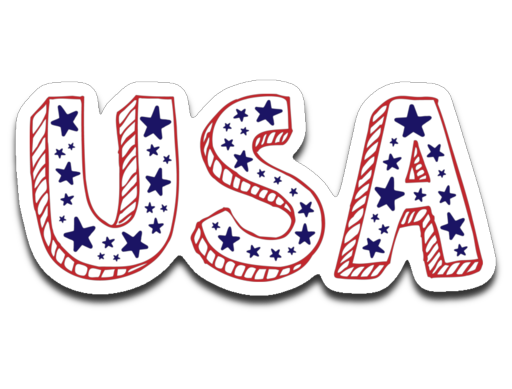 USA Stars & Stripes Decal